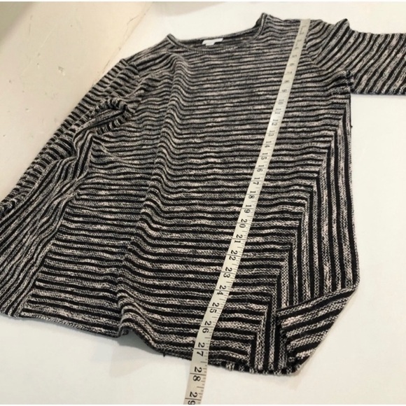 j.jill knit black & white stripes long sleeves sweatshirt - Picture 9 of 16
